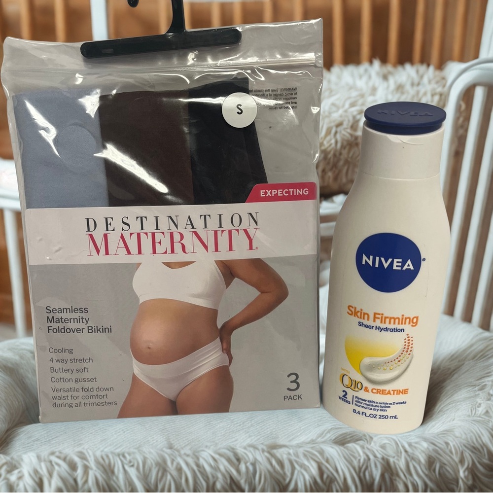 Mom-to-Be‎ Comfort & Care Set | Destination Maternity Panties + NIVEA Lotion